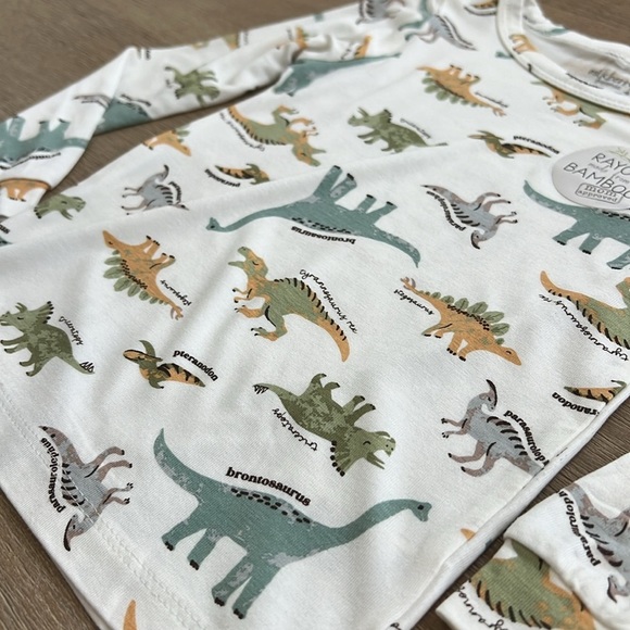Milkberry Toddler Boy Bamboo Dinosaur Pajama Set 12 18 24 months 2T 3T 4T - Picture 3 of 6